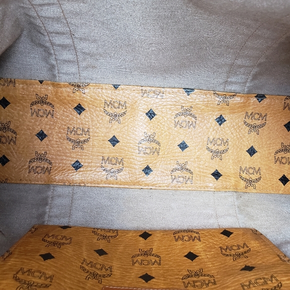 Rare Style! AUTHENTIC VINTAGE MCM MUNCHEN VISETOS COGNAC SHOULBER BAG - Picture 12 of 16